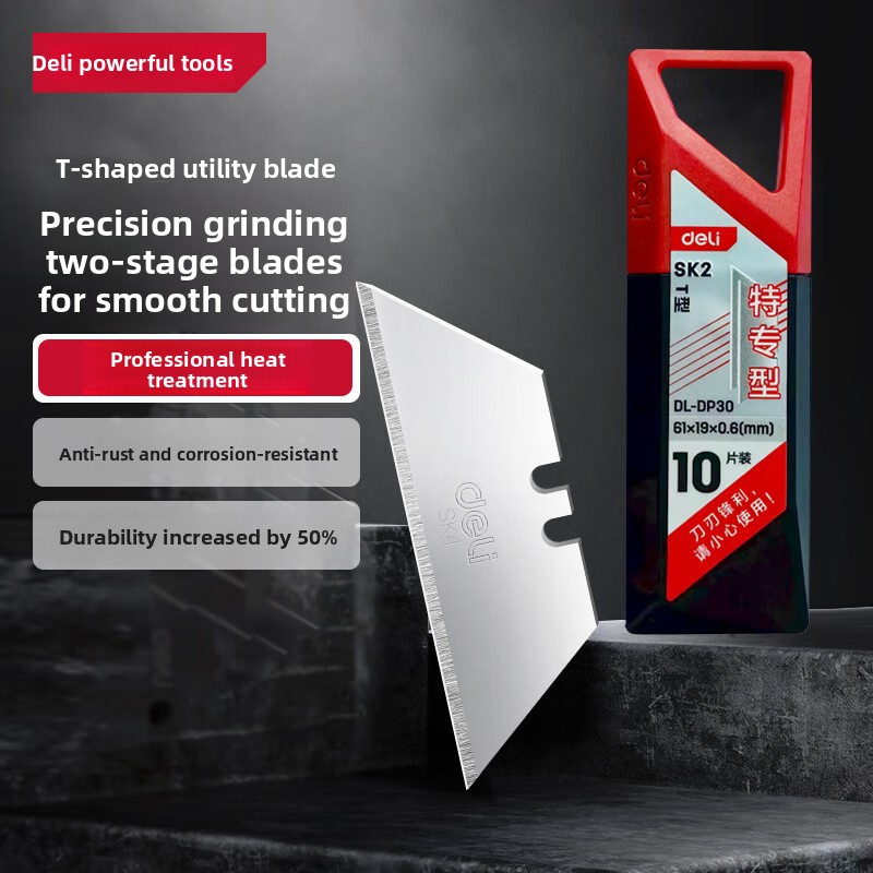 Heavy Equipment Blade - Deli 10/20/30 Pcs T-shape Utility Knife