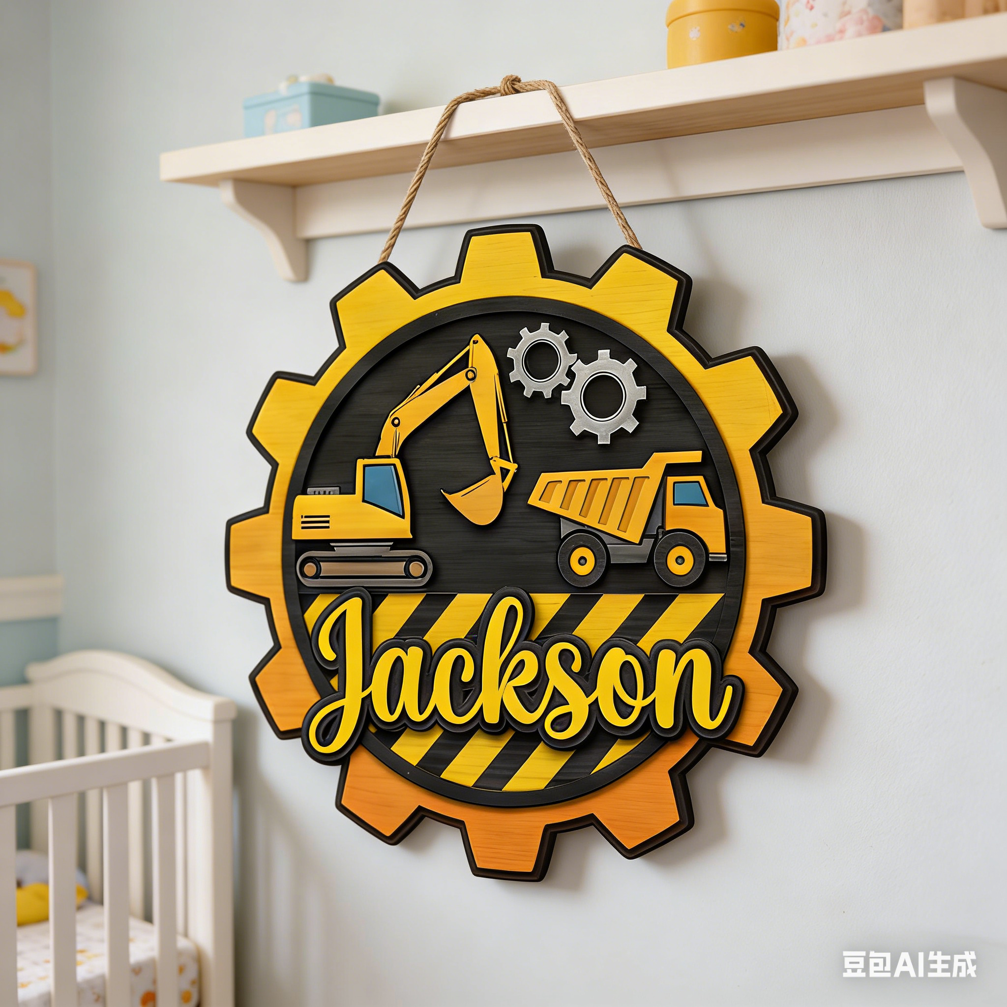 Dump Truck Toy - Personalized Digger Dump Truck Name Wooden