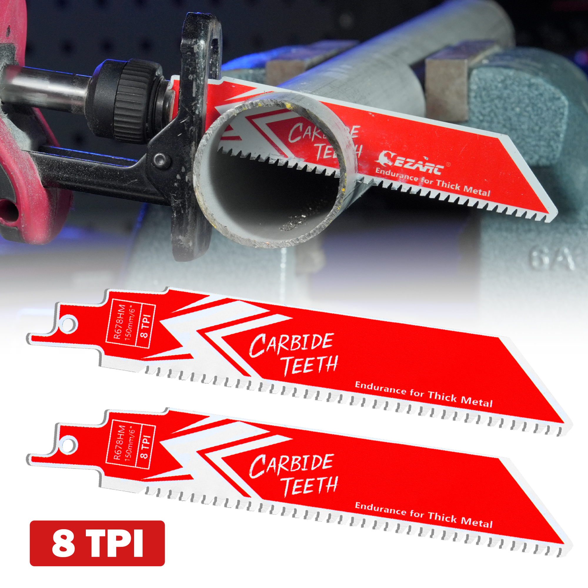 Heavy Equipment Blade - EZARC 150mm Carbide Reciprocating Saw Blade