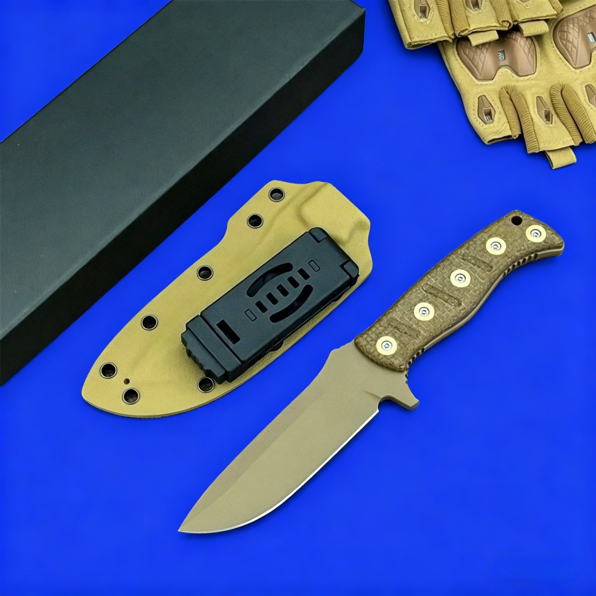 Heavy Equipment Blade - 375 Full Tang Outdoor Fixed Knife