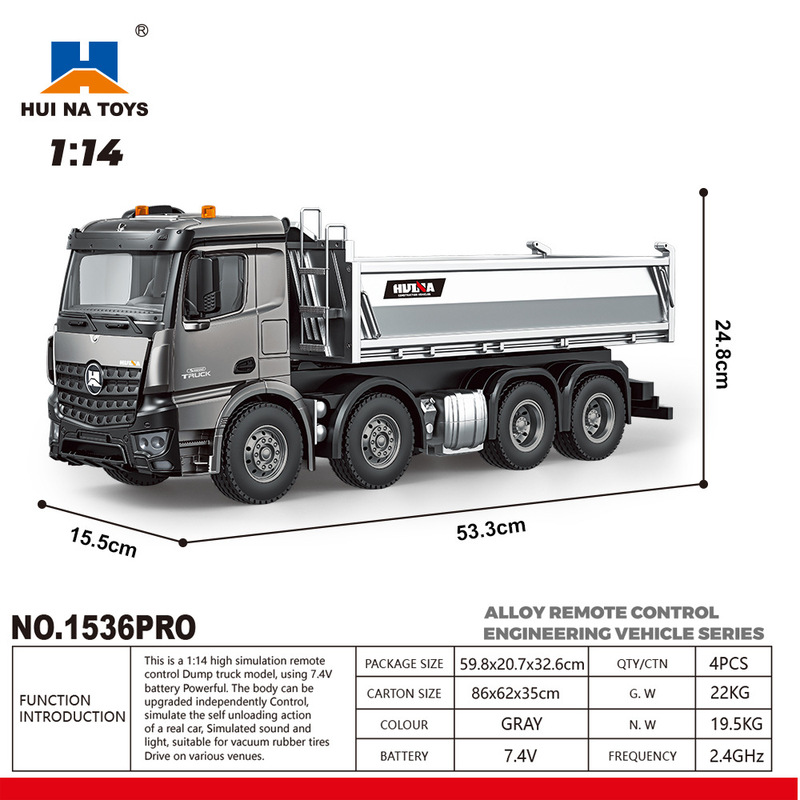 New Huina 1536pro 1537 Alloy R - Dump Truck Toy ulasan dan harga