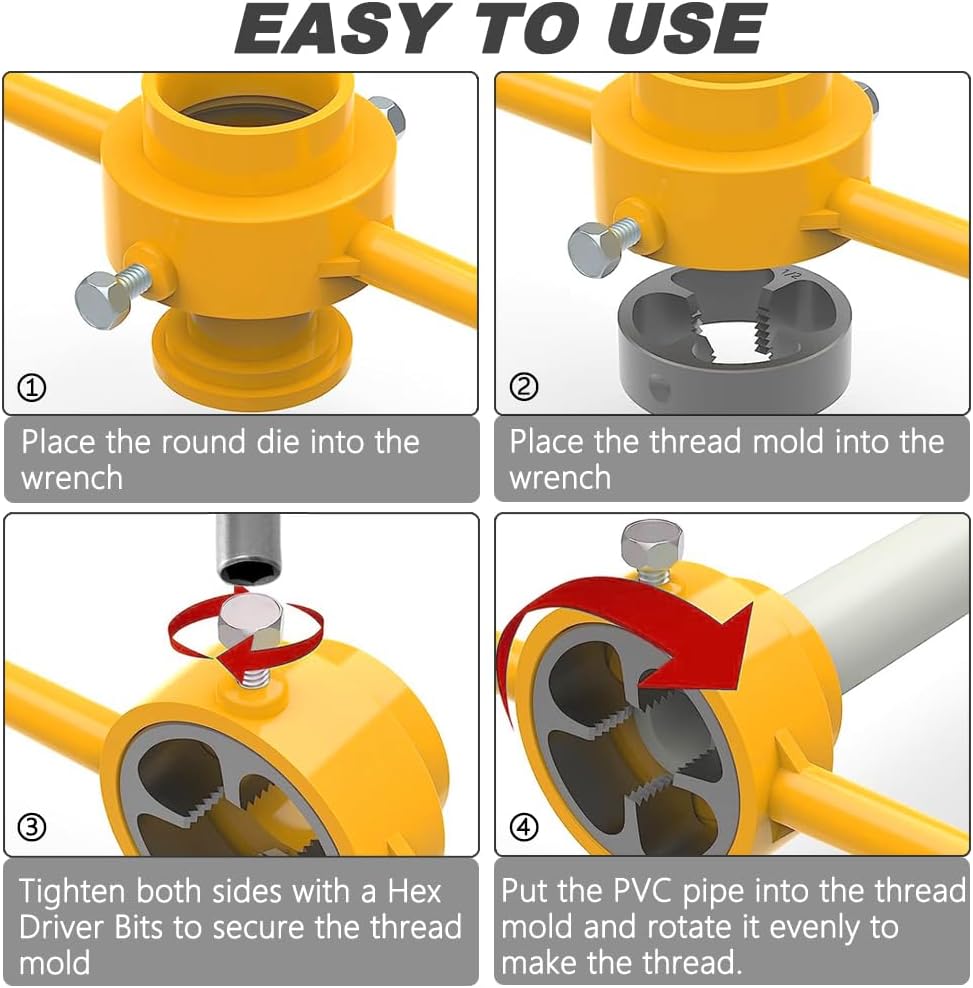 6pcs PVC Plastic Water Pipe Th - Pipe Threading Machine ulasan dan harga