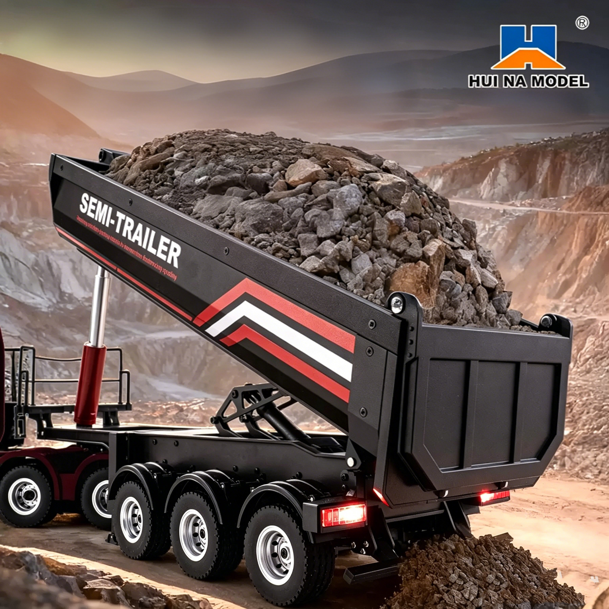 HUINA 1509 1/18 19CH Semi-trai - Dump Truck Toy ulasan dan harga
